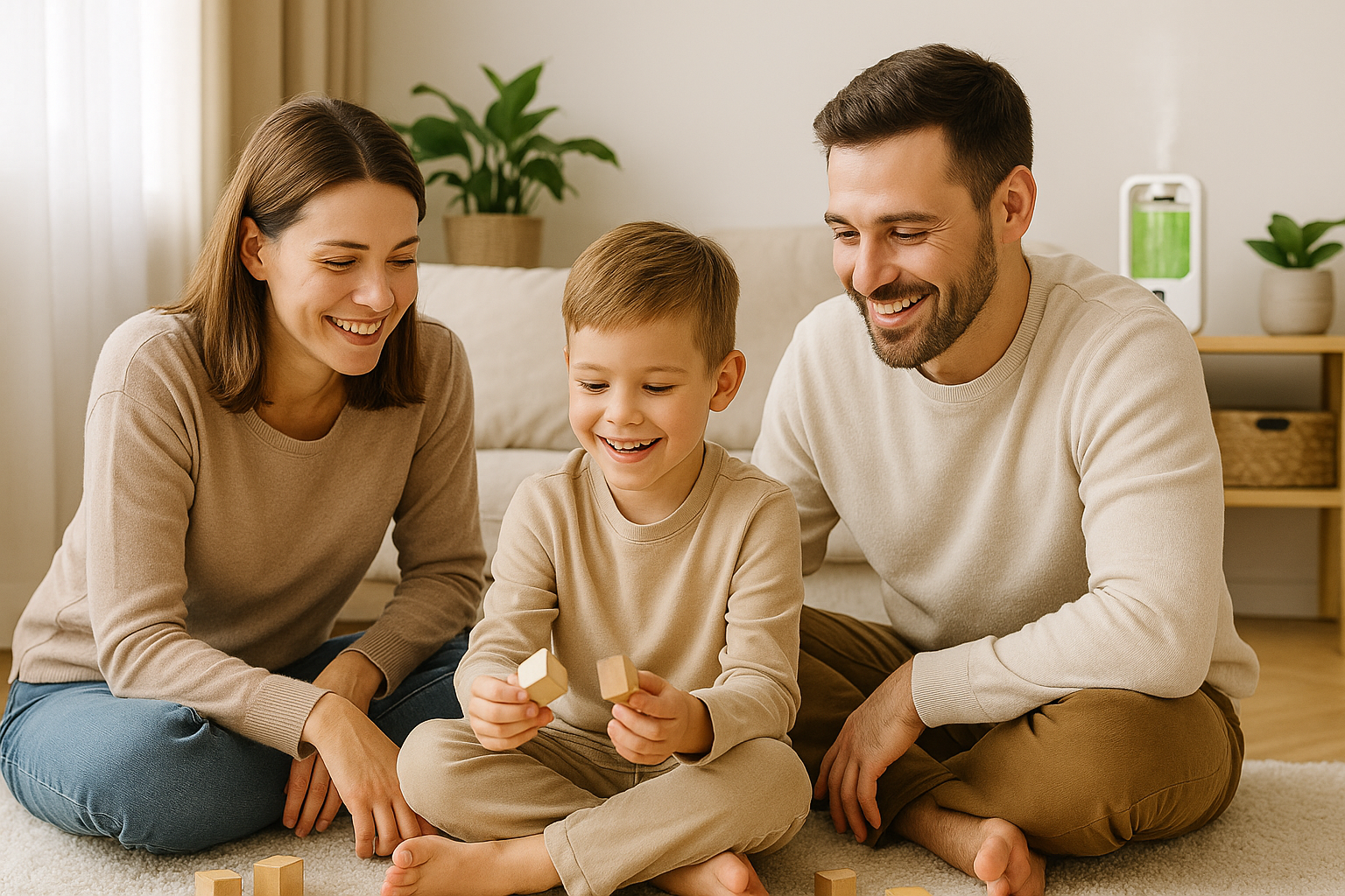 Clients utilisant Diffusya dans un intérieur cosy